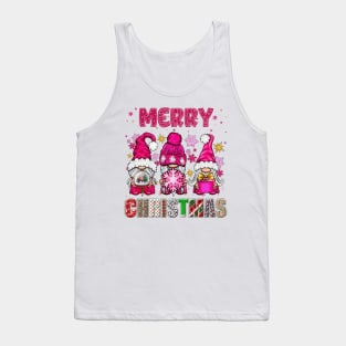 Merry Christmas Gnome Family Funny Xmas Tree Women Men Kids Tank Top